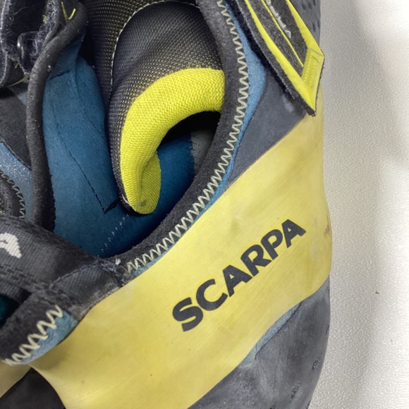 Scarpa Vapor V Men's 'SBlack and Yellow Climbing Shoes with Straps - Picture 7 of 12